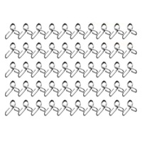 Isolateur d'extrémité de clôture électrique en acier inoxydable, clip pour poteau de clôture, adapté aux poteaux de 3/8 pouces, style moderne minimaliste, lot de 50 pièces