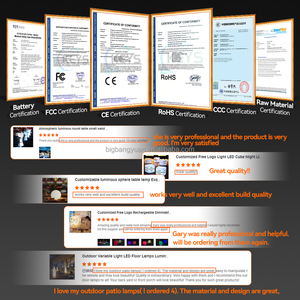 Đèn sàn LED hình khối phong cách Bắc Âu hiện đại, chống nước, sạc lại được, có điều khiển từ xa, chức năng điều chỉnh độ sáng, có thể tùy chỉnh thương hiệu, đèn sự kiện - Product Image 6