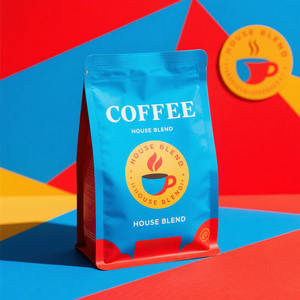 Sacs à café vides en gros, refermables, avec impression personnalisée du logo, fermeture éclair, étanches à l'<span class=keywords><strong>air</strong></span> et à l'humidité, emballage pour café - Product Image 4