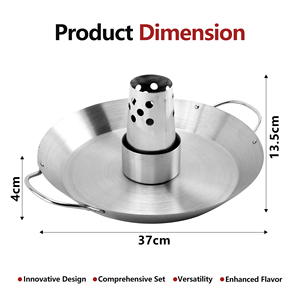 Bbq Ronde Grillen Kippenbrander Roestvrijstalen Bierblik Kippenhouderrekken Afneembare Plantaardige Braadpan - Product Image 2