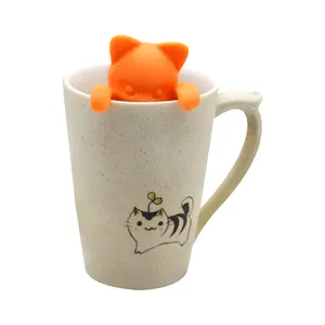 ชา Infusers ผลิตจากซิลิโคนรูปแมว,ที่ชงชาไร้สาร BPA ขายส่งสินค้าขายดี