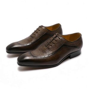 Chaussures Oxford formelles en cuir véritable italien pour hommes, à lacets, personnalisées - Product Image 3