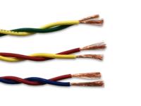 Câble électrique haute performance 2 conducteurs 1,0 mm² rouge-bleu torsadé, en cuivre sans oxygène, ignifuge, certifié IEC pour