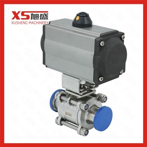Precio de fabricante DIN DN50 extremo de abrazadera SS316L AISI 304 válvula de bola accionada eléctrica para elaboración de bebidas alta calidad buen precio - Product Image 3