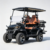 Voiturette de golf à essence 4 places Maverick, voiturette de golf surélevée, buggy 4 passagers avec correspondance de couleur de la flotte et conteneur de chargement arrière