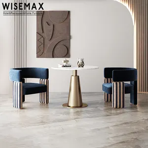 أثاث من WISEMAX تصميم رائع لغرفة المعيشة مصنوع من القماش المخملي كرسي بذراع مفرد كرسي فاخر لغرفة انتظار الفنادق وغرف الجلوس