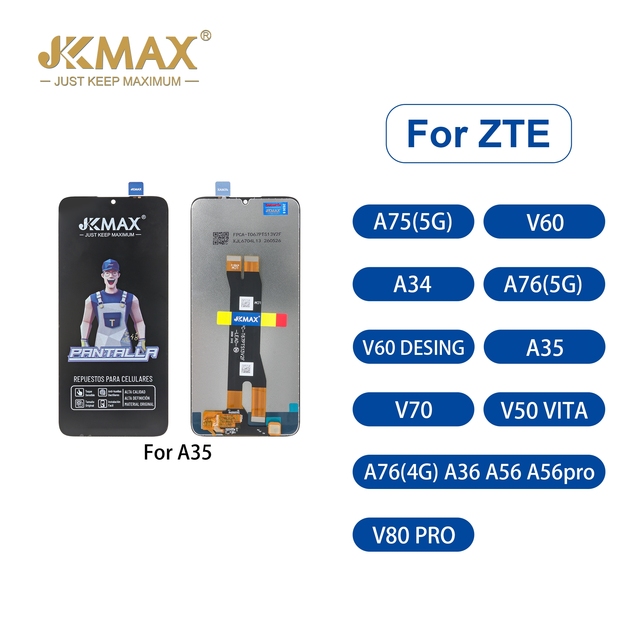 JKMAX High Quality OEM TFT for ZTE A35 Mobile Phone LCD Touch Screen No Frame Screen Digitizer Replacement Pantallas De Celular