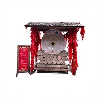Machine de divination gypsy Esmeralda avec disque rotatif, pierre porte-bonheur, brouillard et lumière LED pour parc historique