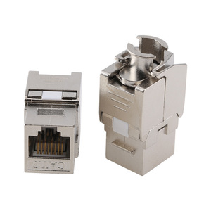 Venta caliente 180 grados CAT6 CAT6A CAT7 Toolless STP Network Keystone Jack Module Cat.6a RJ45 - Product Image 2