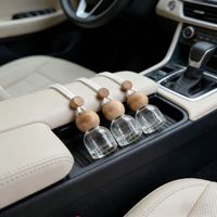 Vente en gros de flacons diffuseurs d'huiles essentielles pour voiture, 10 ml, vides, en verre transparent, à suspendre, avec bouchon sphérique