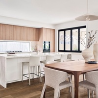 Meuble de cuisine moderne laqué, surface satinée, style australien, échantillon gratuit