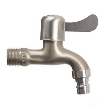 New 304 Stainless Steel Faucet Washing Machine Water Tap Bathroom Faucet For Washing Machine And Mop Pool