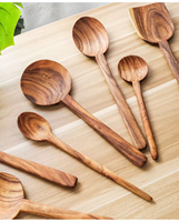 Lot de 7 ustensiles de cuisine miniatures uniques LOMATO en bois, cuillères et spatules écologiques sans BPA pour la vente en gros