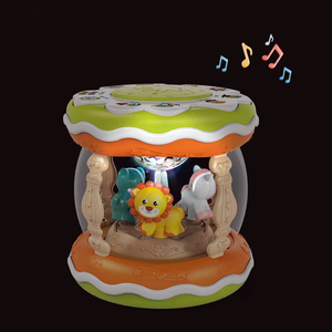 Ensemble <span class=keywords><strong>de</strong></span> jouets <span class=keywords><strong>de</strong></span> batterie, piano et microphone 2 en 1, tambours électriques rotatifs multifonctionnels pour enfants - Product Image 3