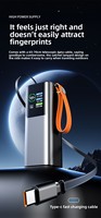 Batterie externe en alliage d'aluminium 20000mAh, sortie Type-C 100W, chargeur portable pour ordinateur portable avec écran LED
