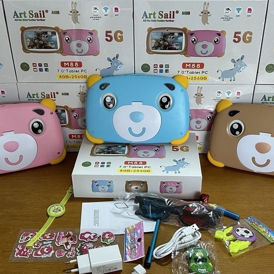 M88 Children's Tablet 7-inch Children's Student Learning Tablet with Call Function and WIFI Connectivity