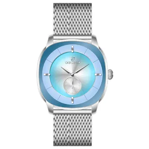 Sunray-reloj de cuarzo con esfera para hombre, subesfera personalizada con pulsera de malla de acero inoxidable, de moda