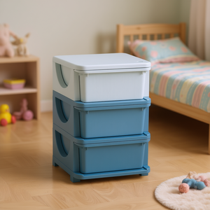 Meuble de rangement pour enfants, commode, coffre à jouets, organisateur en plastique, grand format carré, pour enfants de tout âge - Product Image 2