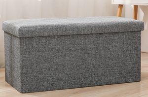 Otomana Plegable con Espacio de Almacenamiento, Asiento Cubo, Reposapiés, Taburete con Espuma Viscoelástica para Ahorrar Espacio - Product Image 6