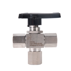 Valvola a Sfera a Tre Vie in Acciaio Inox con Filettatura Orizzontale per Commutazione del Percorso del Gas 6000psi - Product Image 1