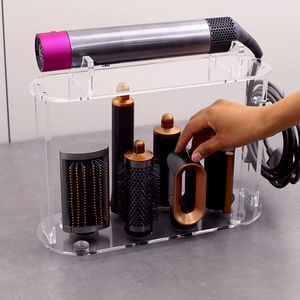 Support d'affichage en acrylique écologique pour accessoires <span class=keywords><strong>Dyson</strong></span> <span class=keywords><strong>Airwrap</strong></span> Organisateur de comptoir <span class=keywords><strong>long</strong></span> Rangement de salle de bain pour baril <span class=keywords><strong>long</strong></span> - Product Image 1
