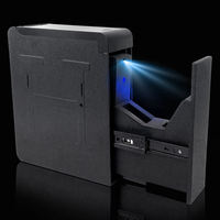 Caja Fuerte para Pistola con 3 Métodos de Desbloqueo: Biométrico, Código y Llave, Acceso Rápido, Antirrobo, Pantalla LCD Vertical, Acero, para el Hogar, Mesita de Noche, Directo de Fábrica