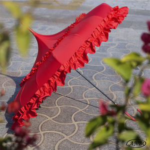 Sản phẩm mới móc xử lý staight Antique parasol pongee vải REN Ô cong xử lý ren chùa thẳng ô - Product Image 2