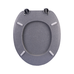 Charnière en alliage de zinc pailleté Siège de toilette rond européen Sièges de toilette personnalisés en MDF - Product Image 2