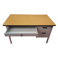 Bureau de bureau en acier au design moderne avec 2 tiroirs suspendus Mobilier modulaire en fer pour la maison, l'école, la chambre à coucher Matériau métallique durable