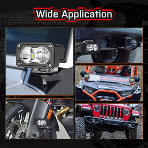 Vuông Mini 20 Wát công suất cao LED làm việc đèn 12V 24V offroad UTV ATV LED lái xe tải nhẹ máy kéo Trailer 3 inch Vỏ kết hợp ánh sáng - Product Image 6
