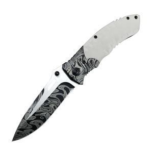 Cuchillo Plegable de Bolsillo para Acampar al Aire Libre con Diseño de Leopardo, Fabricado con Acero Inoxidable G10+ de Grado DIY OEM, 5CR13MOV - Product Image 1