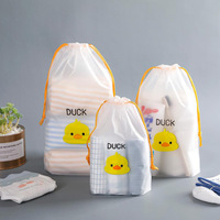 Sacs à cordon UniOne durables en gros, petits, épaissis, transparents, à fond rond, pour le rangement et l'emballage de vêtements et de couettes