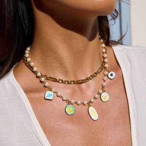 Collier de perles avec motif étoile et design géométrique pour femmes, à porter au quotidien - Product Image 4