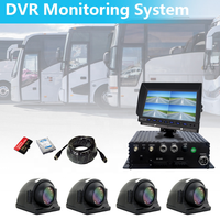 Caméra DVR de voiture 4 canaux avec enregistrement vidéo en temps réel, GPS 4G, ADAS/DSM/BSD, 360°, pour autocar, fourgonnette, camion