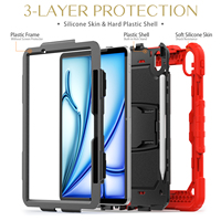 Housse de protection pour iPad Air 13 2024 2025 fabriquée directement par le fabricant, avec béquille intégrée et coque en double matériau