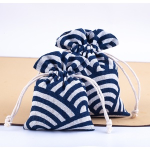 Hemp Cloth Pull-<b>cord</b> <b>Bag</b> Vintage-style Trinket case Storage Sack Ethnic-style Christmas gift <b>bag</b> - Product Image 3