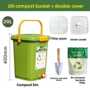 Bacs à <span class=keywords><strong>compost</strong></span> en plastique pour déchets de <span class=keywords><strong>cuisine</strong></span> avec couvercles, bacs à <span class=keywords><strong>compost</strong></span> <span class=keywords><strong>Bokashi</strong></span> pour la fermentation des déchets, bacs à engrais EM, bacs à <span class=keywords><strong>compost</strong></span> pour champignons et son de blé - Product Image 5