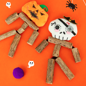Hoogwaardig Halloween Cartoon Pluche Houten Kauwspeeltje voor Katten - Ecologisch Duurzaam Gebitversterkend & Interactief Cadeau - Product Image 1