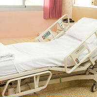 Drap de lit d'hôpital en tissu satiné tissé 144TC, uni, résistant au rétrécissement, en polycoton, largeur 160 cm, blanc blanchi, pour la maison