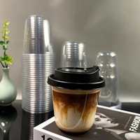 Gobelets en plastique transparents personnalisés avec logo, fond rond, 8, 10, 12, 16, 20, 24 oz, pour thé glacé au citron, avec couvercles plats, livraison rapide