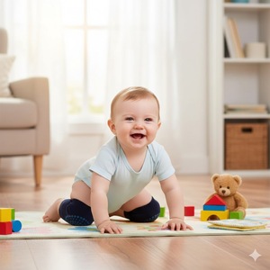 Genouillères antidérapantes <span class=keywords><strong>pour</strong></span> bébé, genouillères de sécurité <span class=keywords><strong>pour</strong></span> la marche, genouillères unisexes légères et respirantes <span class=keywords><strong>pour</strong></span> le printemps - Product Image 2