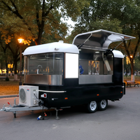 Remorque alimentaire mobile, chariot alimentaire mobile de rue, cuisine entièrement équipée conçue pour le café, la pizza, la crème glacée, les hot-dogs et la restauration