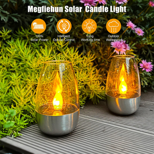 Lámpara Solar <span class=keywords><strong>para</strong></span> Exteriores, Luz de Vela sin Llama, Impermeable, Lámpara de Mesa Portátil, <span class=keywords><strong>Velas</strong></span> Solares LED, Luz de Jardín <span class=keywords><strong>para</strong></span> Césped, Camping, Fiesta - Product Image 2