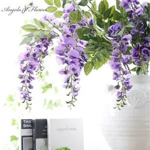 100cm artificial wisteria violeta, flor de festa em casa, decoração diy, casamento, decoração