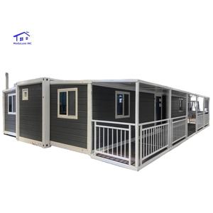 Maison conteneur moderne et mobile de 40 pieds ou 20 pieds, extensible, 2 ou 3 chambres, bureau préfabriqué, maison préfabriquée portable avec balcon - Product Image 1