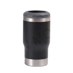 Custom 4-in-1 Thermos Double Wall 14 oz Insulated Can Cooler Holder for Cold Drinks with Bottle Opener - Product Image 1