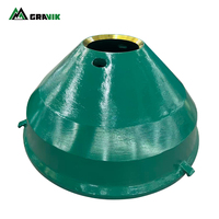 Penjualan Panas Suku Cadang Cone Crusher HP200 HP300 HP400 Berkualitas OEM, Mantle Bowl Liner Casting Bersertifikasi ISO9001
