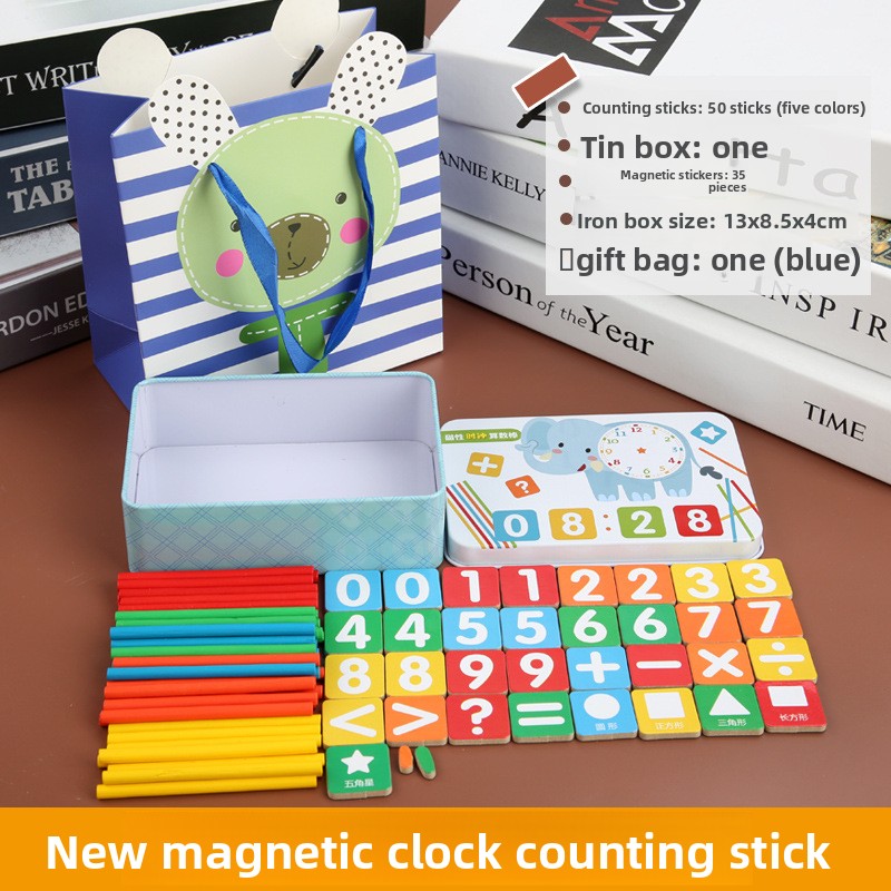 Reloj magnético Little Elephant con bolsa de regalo azul