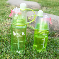 Bouteilles d'eau personnalisées en plastique sans BPA, anti-fuite, avec vaporisateur de sport, pour boire de l'eau