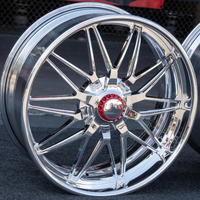 ZXMM Roues personnalisées 1/2 pièce pour voitures particulières, roues de 16, 17, 18, 19, 20, 21, 22 pouces, 5x120, poli, brossé, chrome, pour voitures anciennes